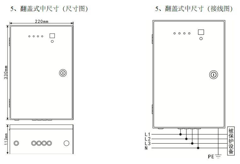二三級(jí)電源避雷箱（T2類、箱式結(jié)構(gòu)、帶雷電計(jì)數(shù)狀態(tài)指示）